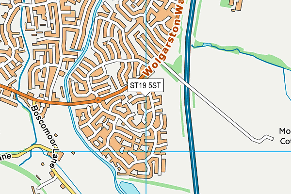 ST19 5ST map - OS VectorMap District (Ordnance Survey)