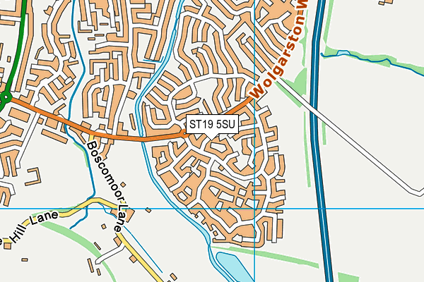 ST19 5SU map - OS VectorMap District (Ordnance Survey)