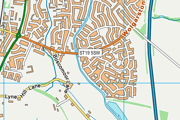 ST19 5SW map - OS VectorMap District (Ordnance Survey)