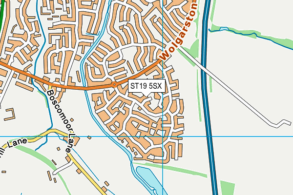 ST19 5SX map - OS VectorMap District (Ordnance Survey)
