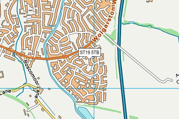 ST19 5TB map - OS VectorMap District (Ordnance Survey)