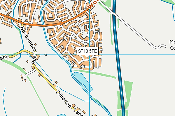 ST19 5TE map - OS VectorMap District (Ordnance Survey)