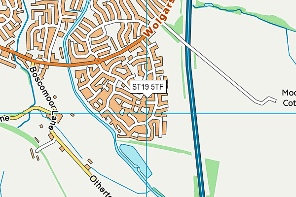 ST19 5TF map - OS VectorMap District (Ordnance Survey)