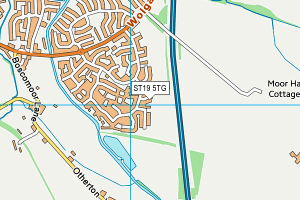 ST19 5TG map - OS VectorMap District (Ordnance Survey)