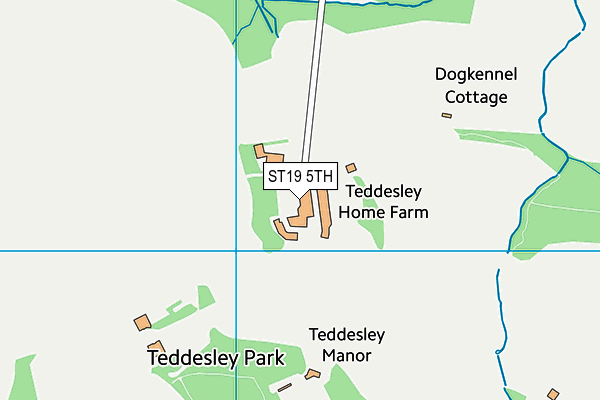 ST19 5TH map - OS VectorMap District (Ordnance Survey)