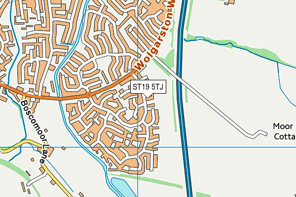 ST19 5TJ map - OS VectorMap District (Ordnance Survey)
