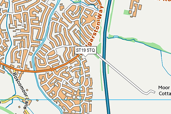 ST19 5TQ map - OS VectorMap District (Ordnance Survey)