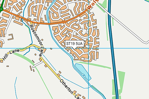 ST19 5UA map - OS VectorMap District (Ordnance Survey)