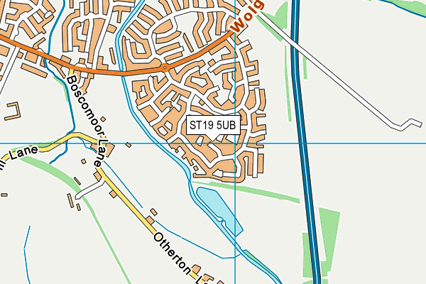 ST19 5UB map - OS VectorMap District (Ordnance Survey)
