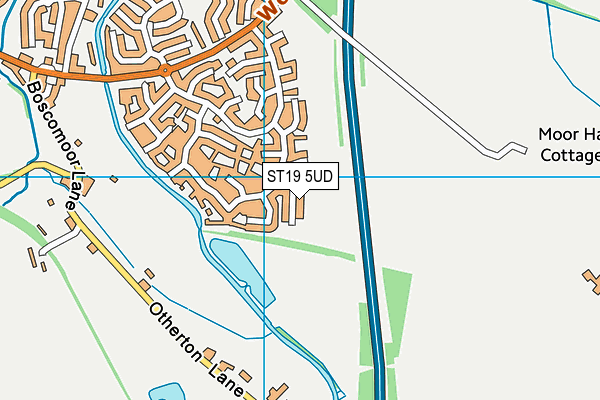 ST19 5UD map - OS VectorMap District (Ordnance Survey)