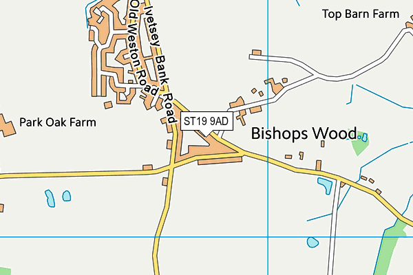 ST19 9AD map - OS VectorMap District (Ordnance Survey)