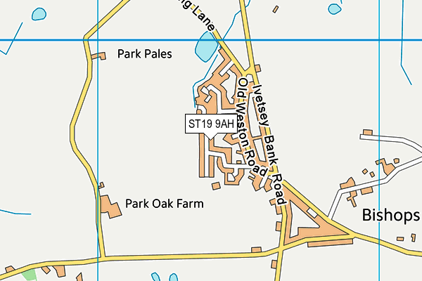 St John's CofE First School map (ST19 9AH) - OS VectorMap District (Ordnance Survey)