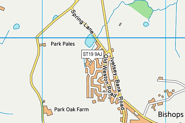 ST19 9AJ map - OS VectorMap District (Ordnance Survey)