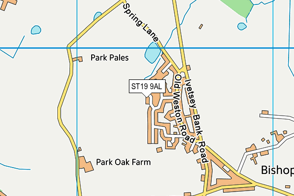 ST19 9AL map - OS VectorMap District (Ordnance Survey)