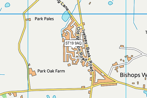 ST19 9AQ map - OS VectorMap District (Ordnance Survey)