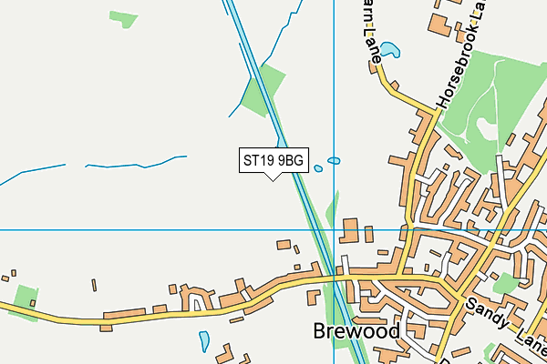 ST19 9BG map - OS VectorMap District (Ordnance Survey)