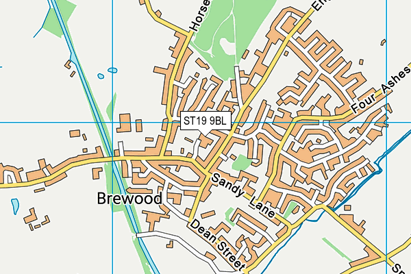 ST19 9BL map - OS VectorMap District (Ordnance Survey)