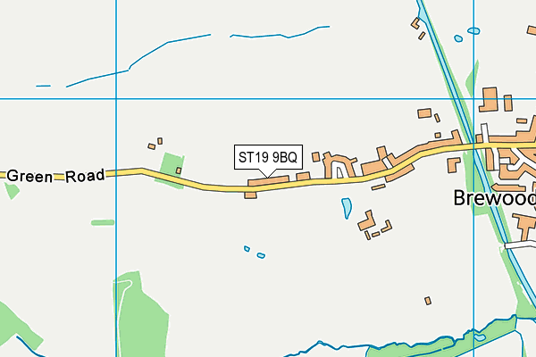 ST19 9BQ map - OS VectorMap District (Ordnance Survey)