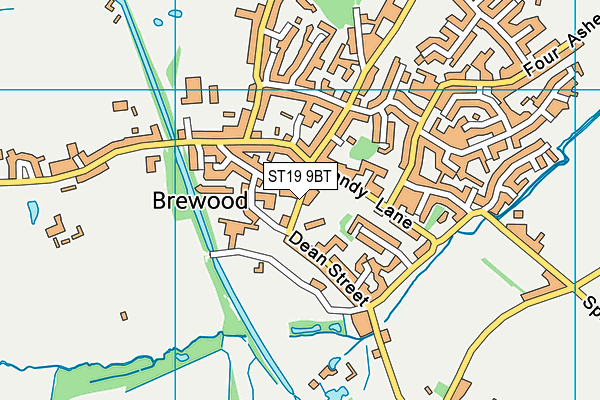 ST19 9BT map - OS VectorMap District (Ordnance Survey)