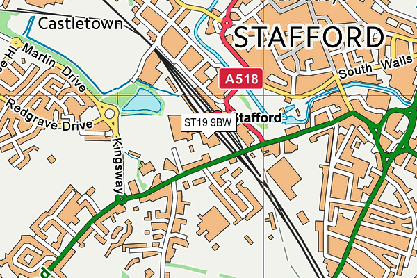 ST19 9BW map - OS VectorMap District (Ordnance Survey)