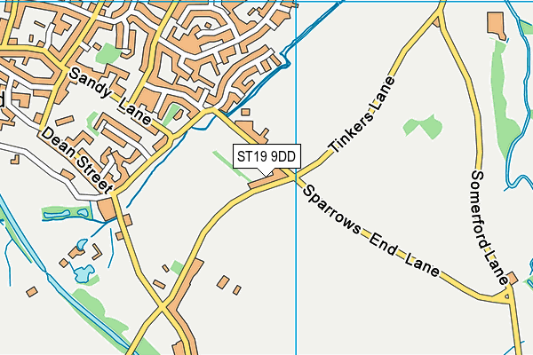 ST19 9DD map - OS VectorMap District (Ordnance Survey)