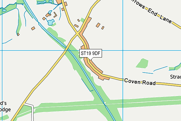 ST19 9DF map - OS VectorMap District (Ordnance Survey)