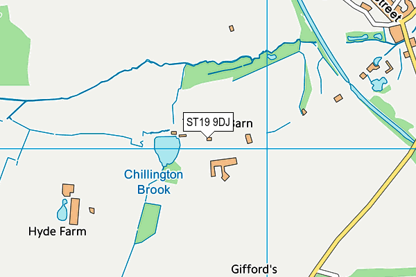 ST19 9DJ map - OS VectorMap District (Ordnance Survey)