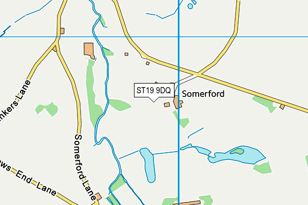 ST19 9DQ map - OS VectorMap District (Ordnance Survey)