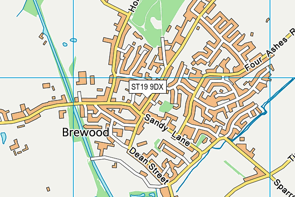 Map of LAZY DAYS CAFE (BREWOOD) LTD at district scale