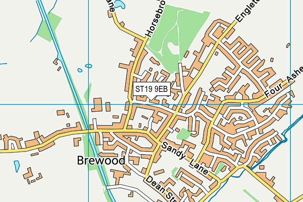 ST19 9EB map - OS VectorMap District (Ordnance Survey)