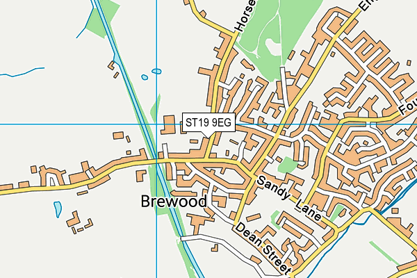 ST19 9EG map - OS VectorMap District (Ordnance Survey)