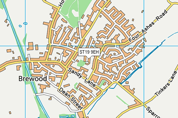 ST19 9EH map - OS VectorMap District (Ordnance Survey)