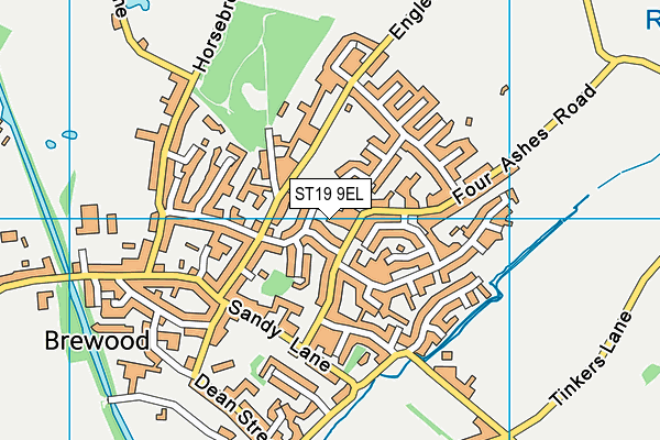 ST19 9EL map - OS VectorMap District (Ordnance Survey)