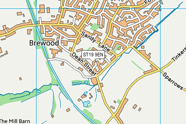 ST19 9EN map - OS VectorMap District (Ordnance Survey)