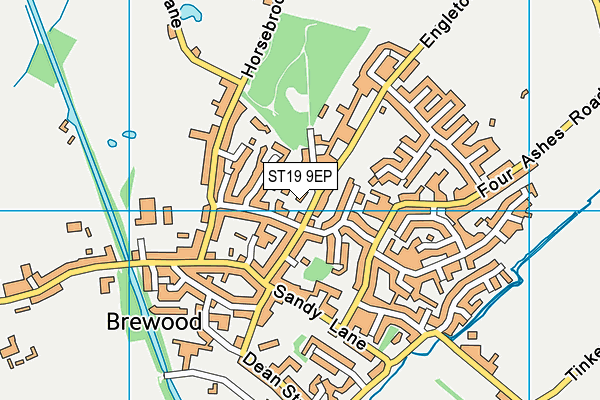 ST19 9EP map - OS VectorMap District (Ordnance Survey)