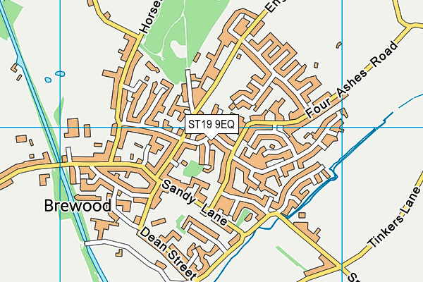 ST19 9EQ map - OS VectorMap District (Ordnance Survey)