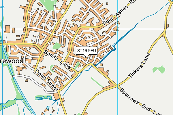 ST19 9EU map - OS VectorMap District (Ordnance Survey)