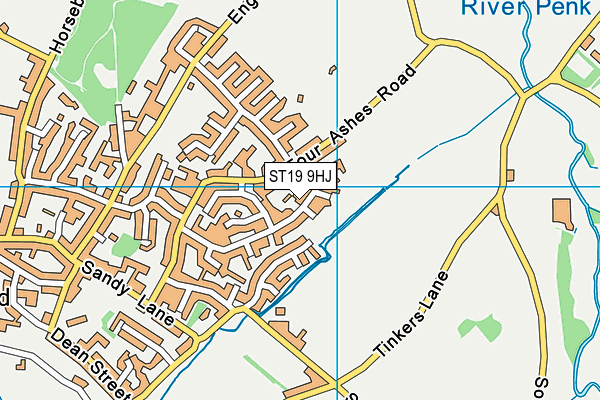ST19 9HJ map - OS VectorMap District (Ordnance Survey)