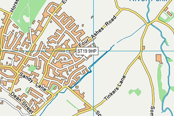 ST19 9HP map - OS VectorMap District (Ordnance Survey)