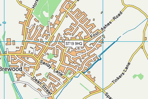ST19 9HQ map - OS VectorMap District (Ordnance Survey)