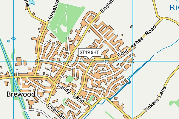 ST19 9HT map - OS VectorMap District (Ordnance Survey)