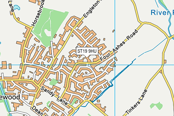 ST19 9HU map - OS VectorMap District (Ordnance Survey)