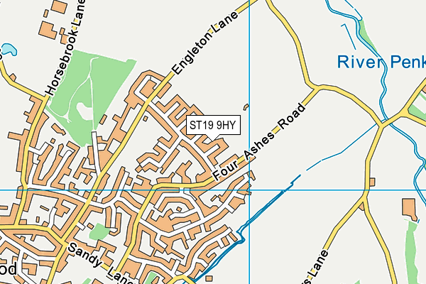 ST19 9HY map - OS VectorMap District (Ordnance Survey)
