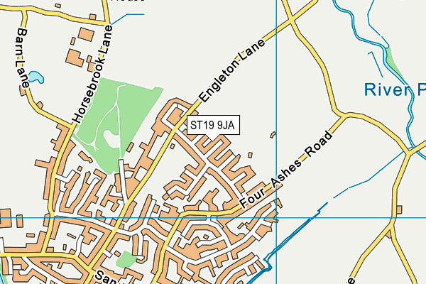 ST19 9JA map - OS VectorMap District (Ordnance Survey)