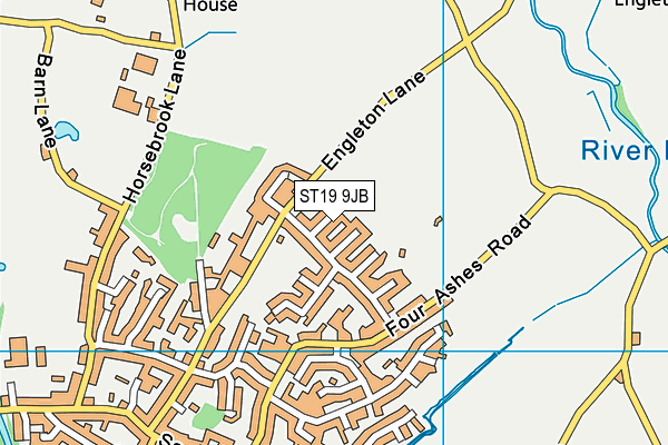 ST19 9JB map - OS VectorMap District (Ordnance Survey)
