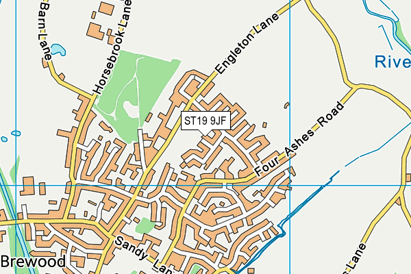ST19 9JF map - OS VectorMap District (Ordnance Survey)