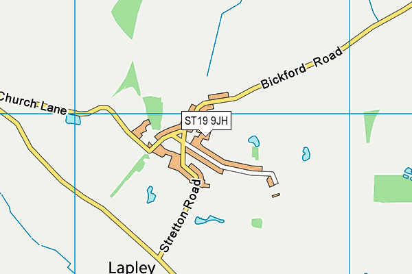 ST19 9JH map - OS VectorMap District (Ordnance Survey)