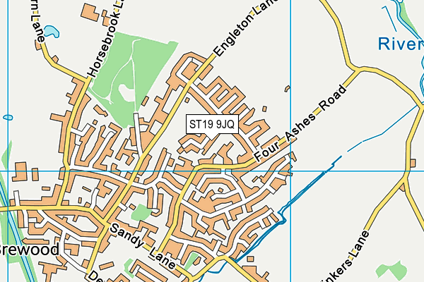 ST19 9JQ map - OS VectorMap District (Ordnance Survey)
