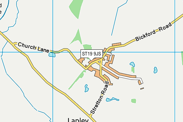 ST19 9JS map - OS VectorMap District (Ordnance Survey)