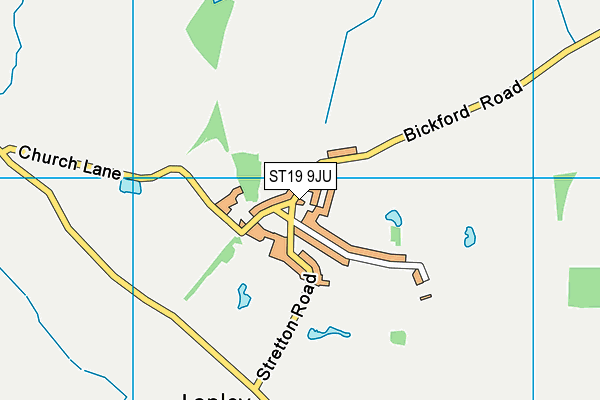 ST19 9JU map - OS VectorMap District (Ordnance Survey)